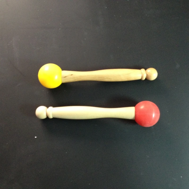 Mallet with rubber ball for Playing crystal (handle) singing bowl