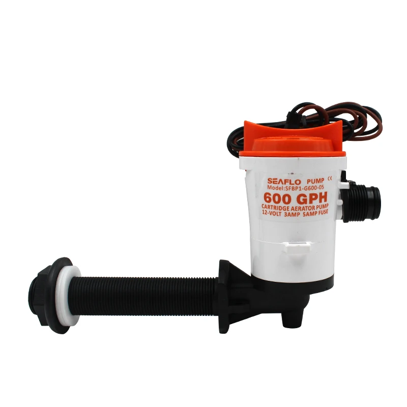 12V Baitwell Livewell Pump Submersible Cartridge Boat Bilge Pump For Bait Tank