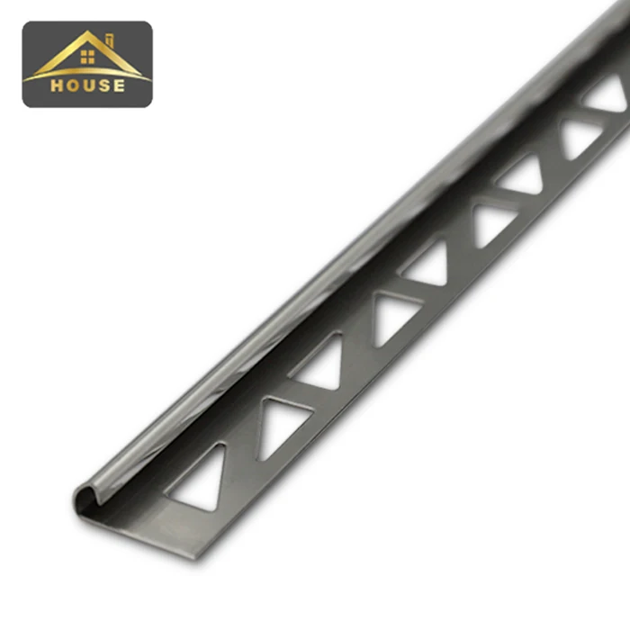 Decorative silver stainless steel angle tile trim profiles floor tile edge trim