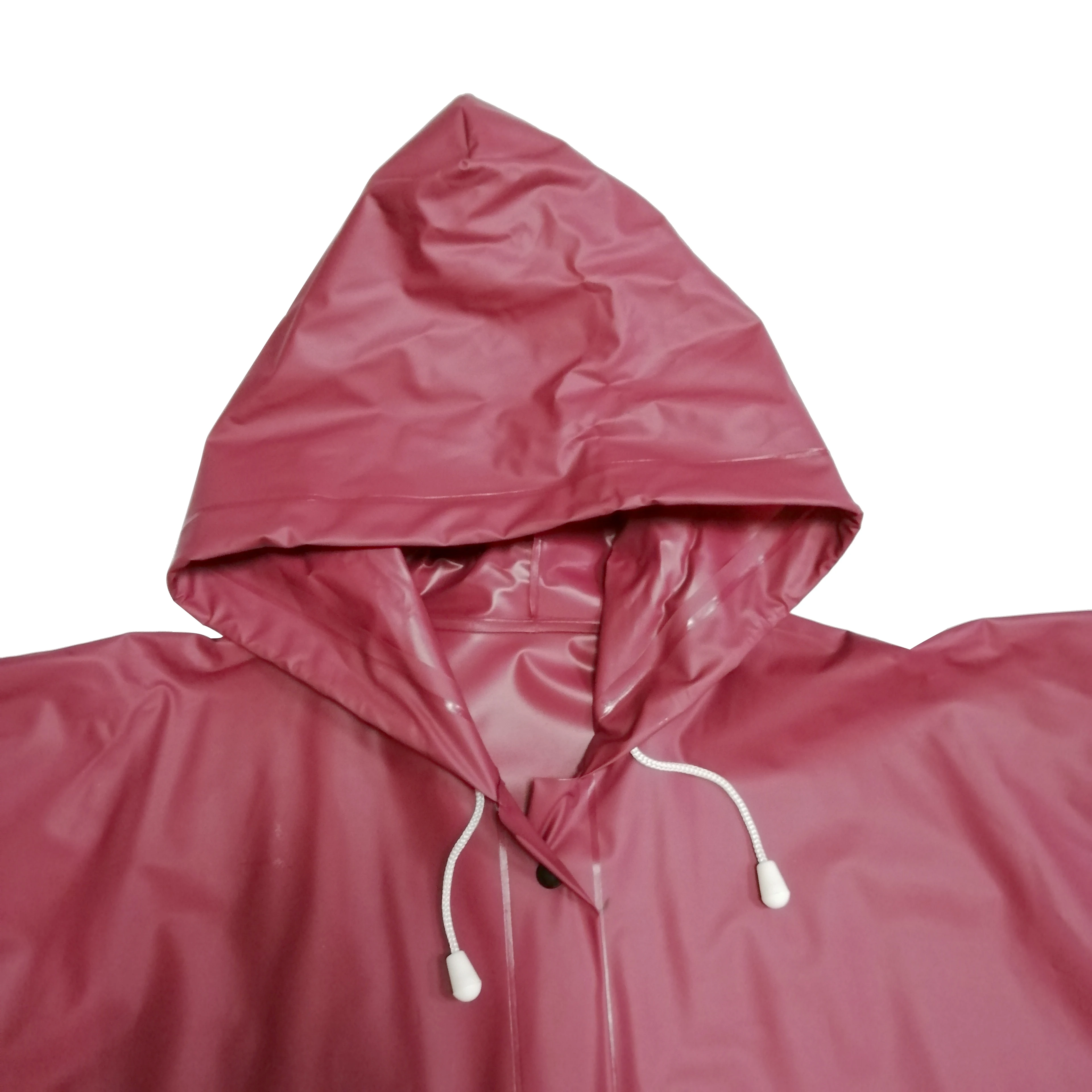 Hot sale custom reusable PVC long waterproof adult rain coat with Hoods and Sleeves plastic raincoat