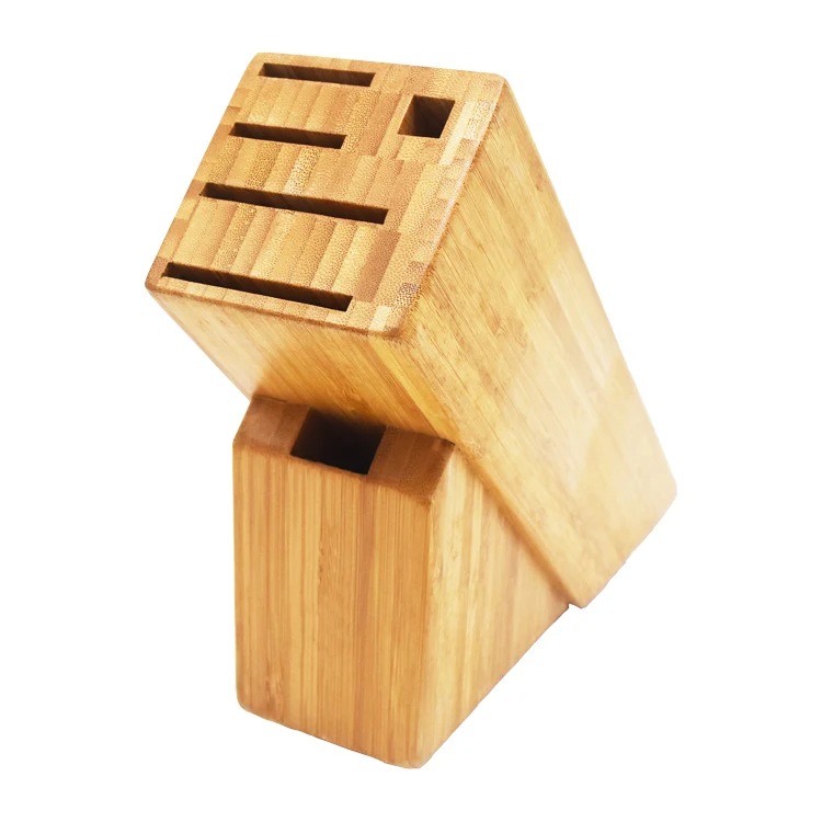 Universal Small Natural Kitchen Organizer Knife Holder Bamboo Knife Block