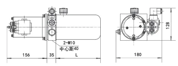 12V 24V 800W Hydraulic Power Unit Pack DC For Pallet Truck