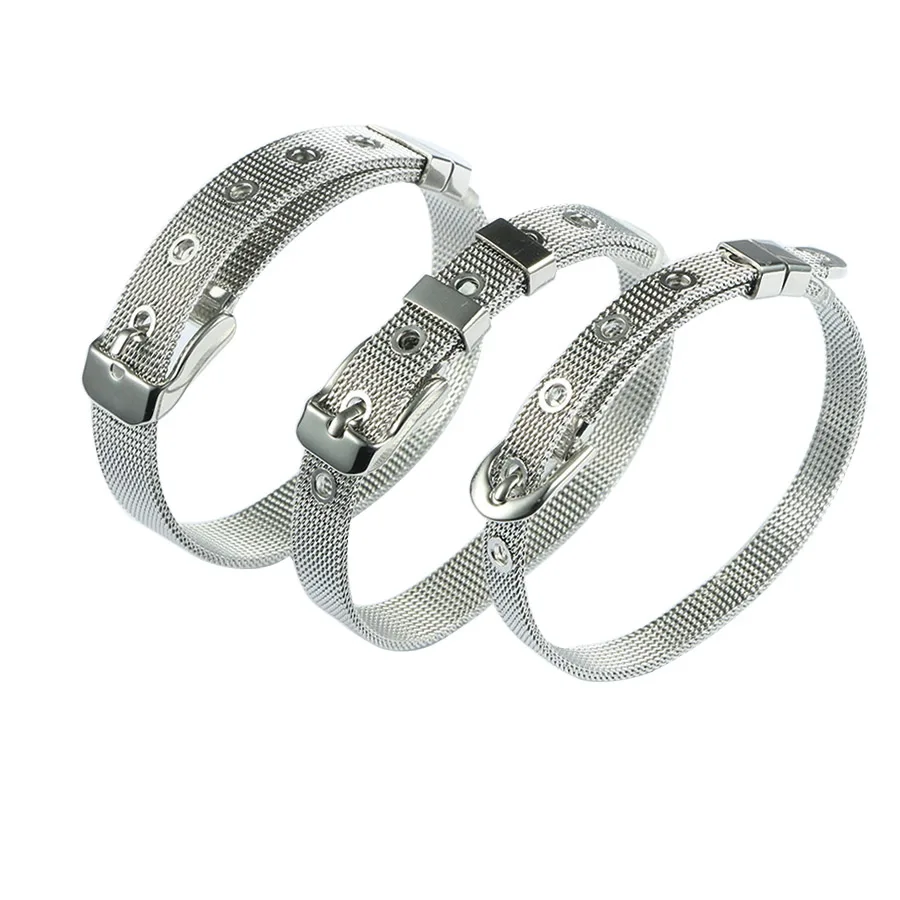 316L Stainless Steel 6mm 8mm 10mm DIY Jewelry Findings Tennis  Custom Net Belt Bracelet