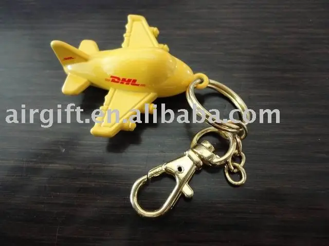 
DHL plane keychain! Metal material plane model 