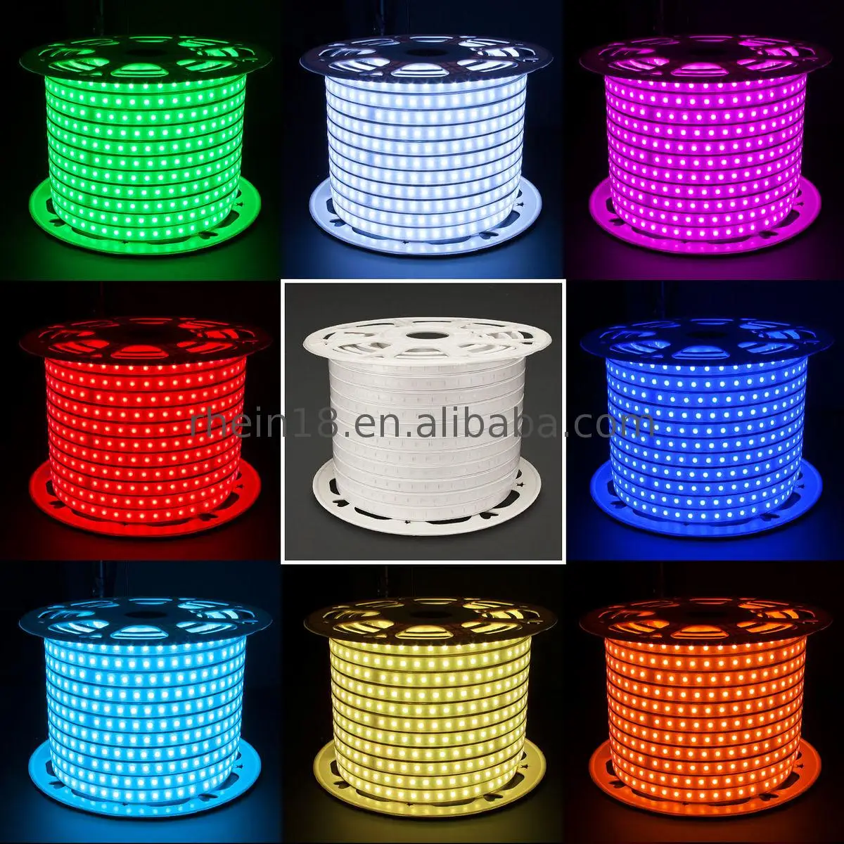 
Rhein led stripe rgb light 100 meter reel strip smd5050 shenzhen lighting 