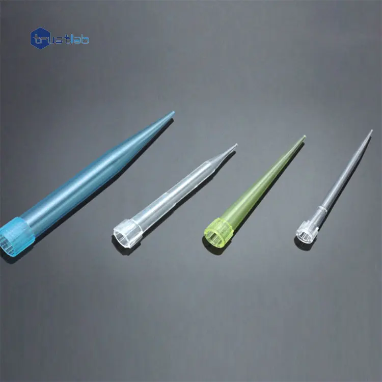 Laboratory plastic micro blue yellow natural Finland Gilson  tip pipette