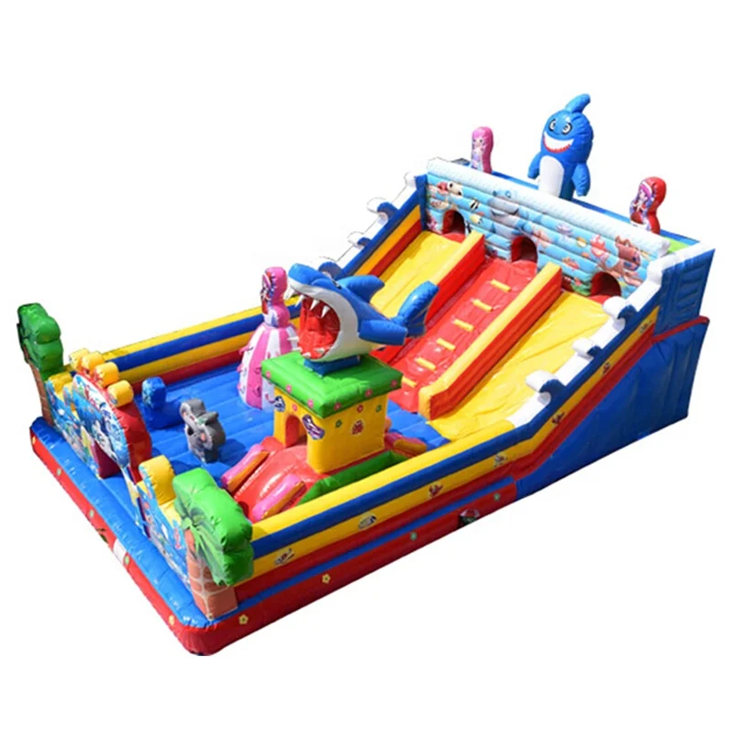 
 Надувные спортивные игры с мультипликационным мотивом, надувной замок, парк препятствий  