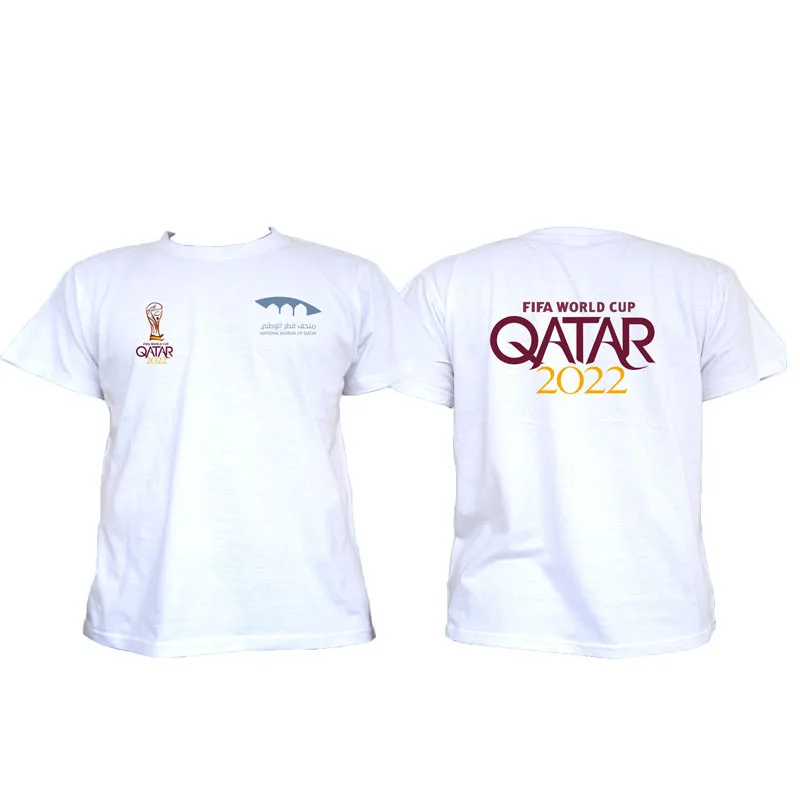 2022 World  cap  t shirt  with  printing logo  color  cotton  round neck  t shirt   made in China