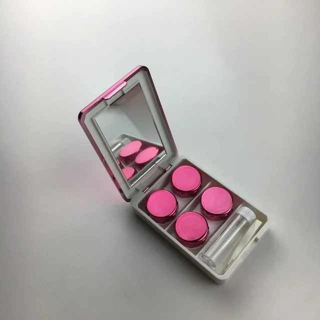 eyekan contact lens set  contact lens solution gold silver contact lens case A-8062