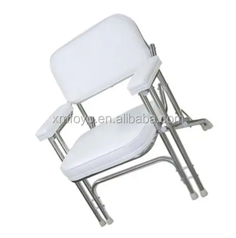 China marine supplier white 304 stainless steel or aluminum boat folding chair for sale