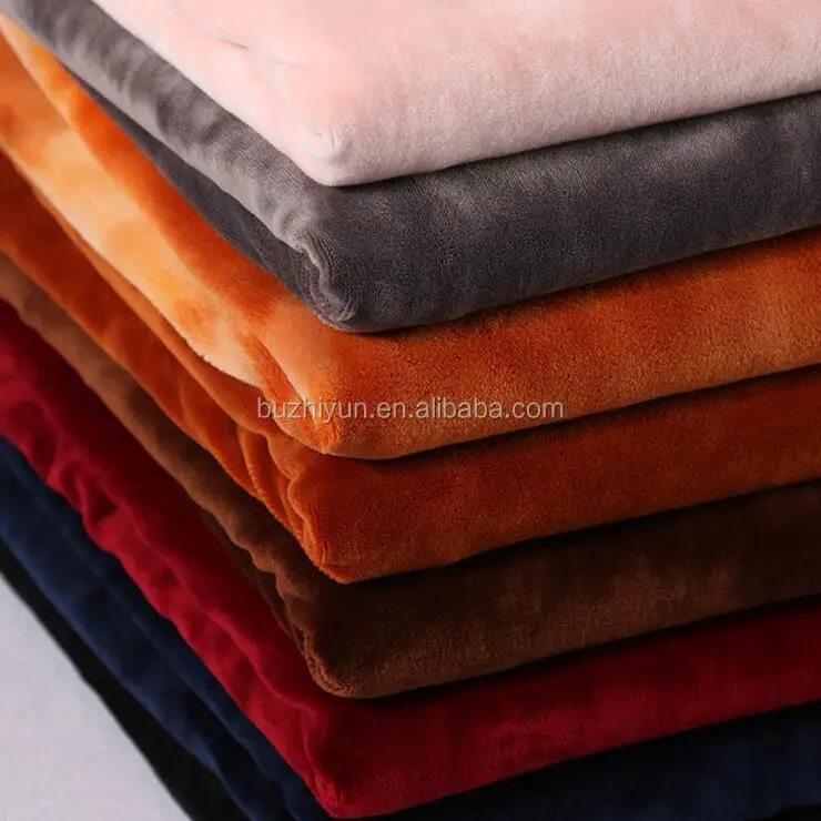 polyester spandex super soft velboa fabric for thermal underwear