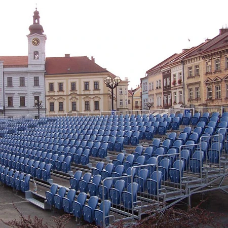 2019 MCTG-103 raised temporary bleacher outdoor stadium grandstand tribune with seating chairs metal structure seating bleachers