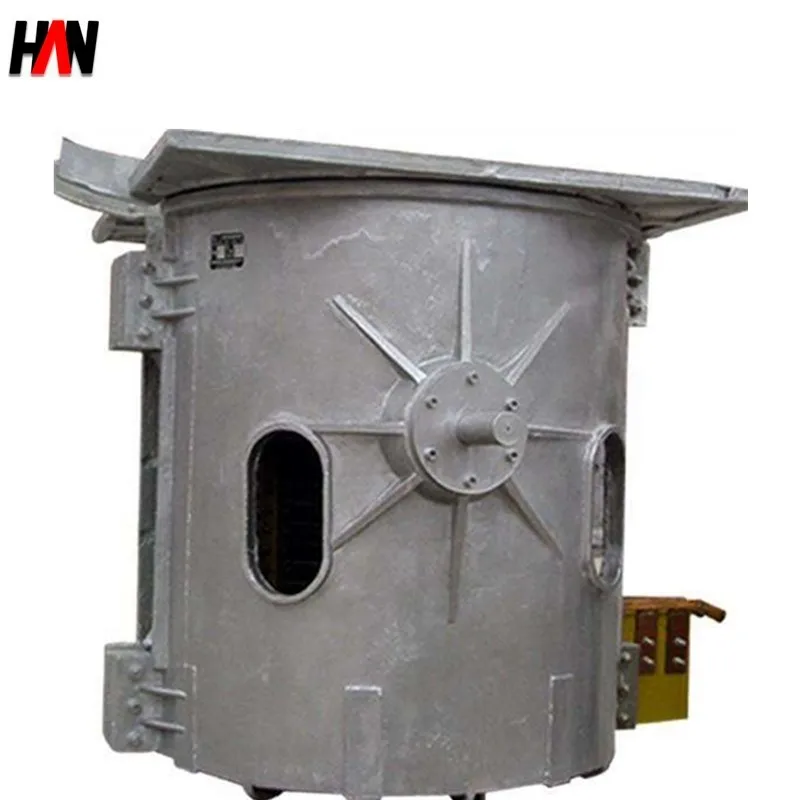 Induction furnace for melting steel scrap