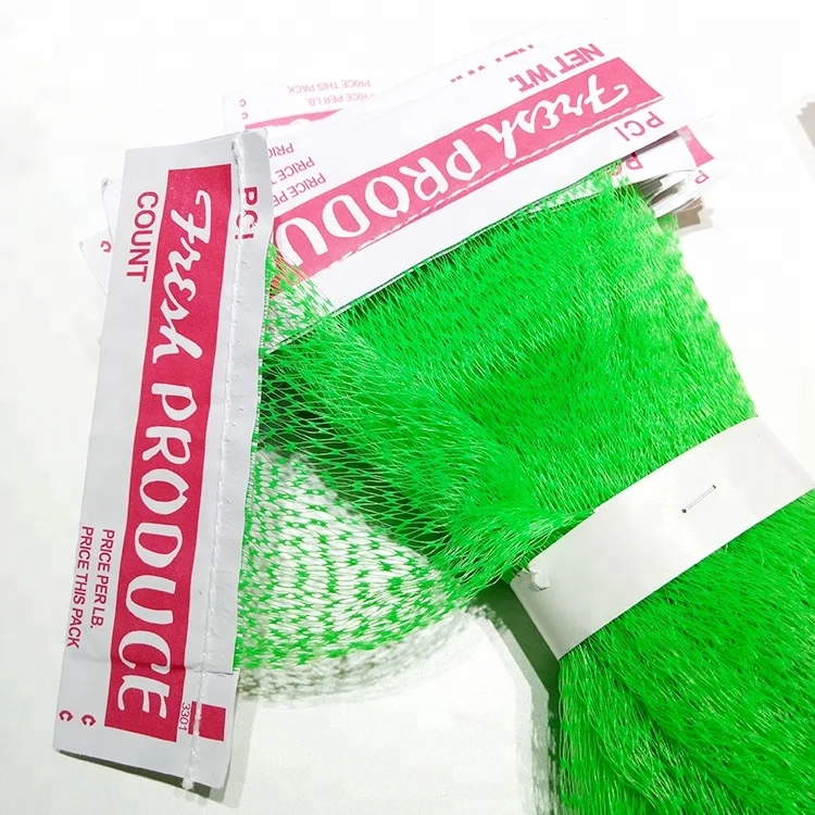 Factory Sale Extruded Mesh Net Bag with Header Label