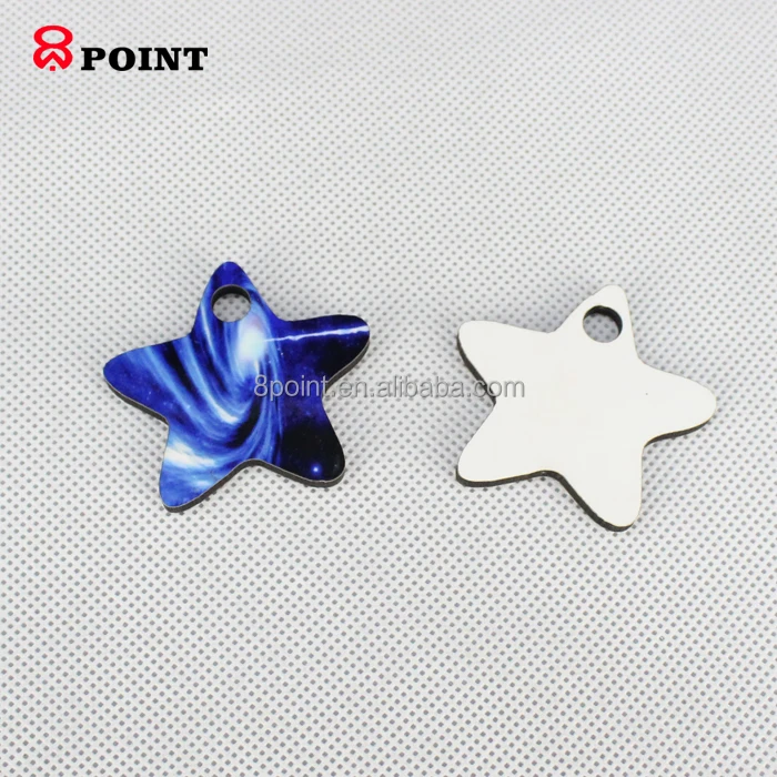 Personalized laser engrave carve logo coated wood keychain