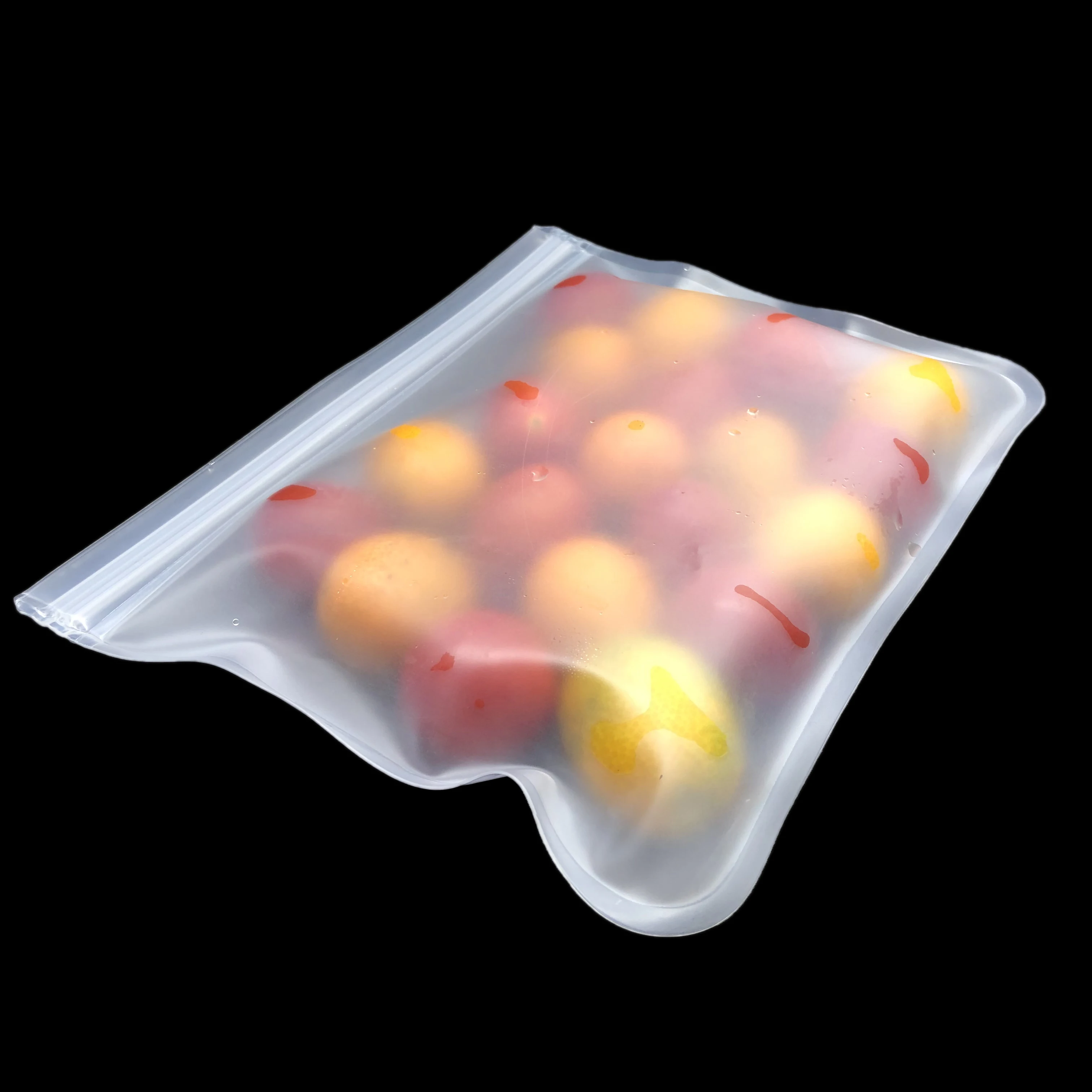 Оптовая продажа портативный белый матовый пакет с двойным замком PEVA для хранения продуктов и упаковки конфет