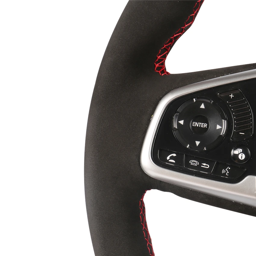 Оптовая продажа из искусственной замши, искусственная кожа, чехол для крышки рулевого колеса для Honda Civic 10 10th gen таможенный приходной ордер CR-V четкость