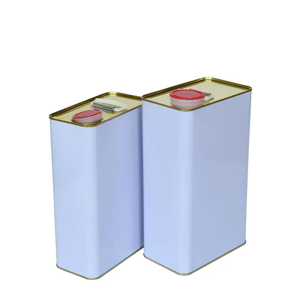 1 галлон прямоугольная жестяная банка для клея чернил латекс, квадратная прозрачная краска жестяная банка