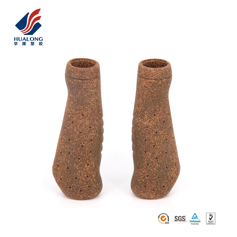 Ningbo HUALONG Bicycle Grip HL-G302 CORK Grips TPR Rubber Material