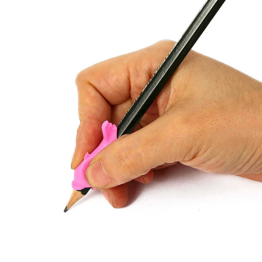 Professional made wholesale education posture correction ergonomic silicone pencil grip