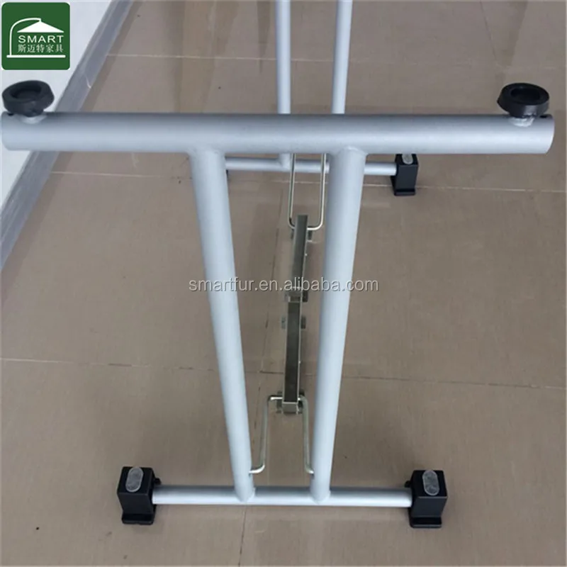 Folding Tables Banquet Out Portable Adjustable Dinner Table Desk Single Layer Metal Frame Folding Table Leg 4 leg stand desk