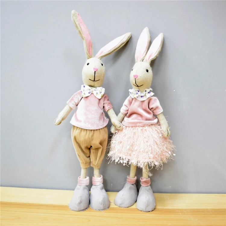 Тканевые поделки 24 дюйма, Кролики со смайликом, украшение большого кролика, праздничные подарки, персонализированные пасхальные украшения для внутреннего декора