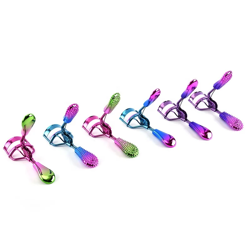 Beautiful Mini Roll Warped Eyelash Curler Plating Handle Portable ABS Material Partial Lash Curler Salon Use Lash Lift Feature