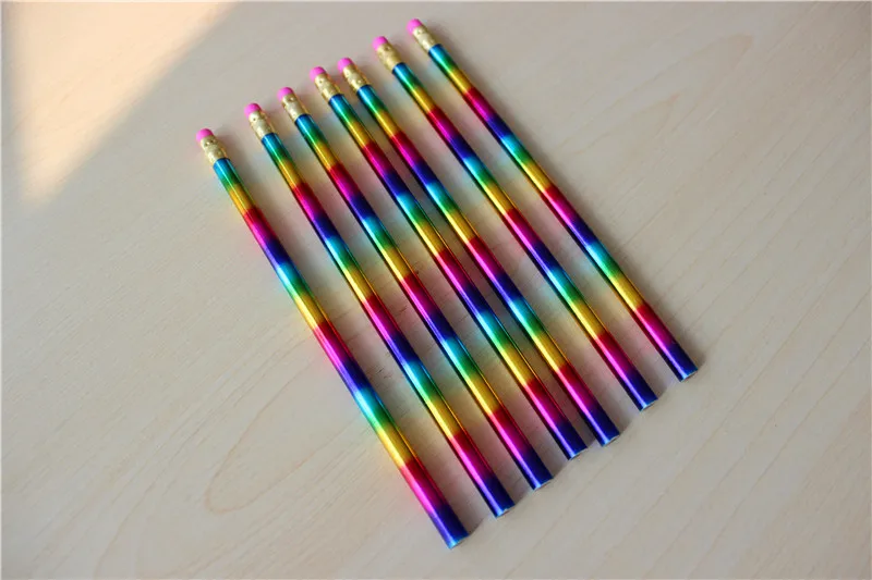 foil stamped pencils Pre Sharpened gift pencil with erasers