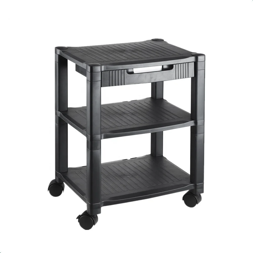 3 shelf with mobile wheels Printer  Cart Machine printer cart