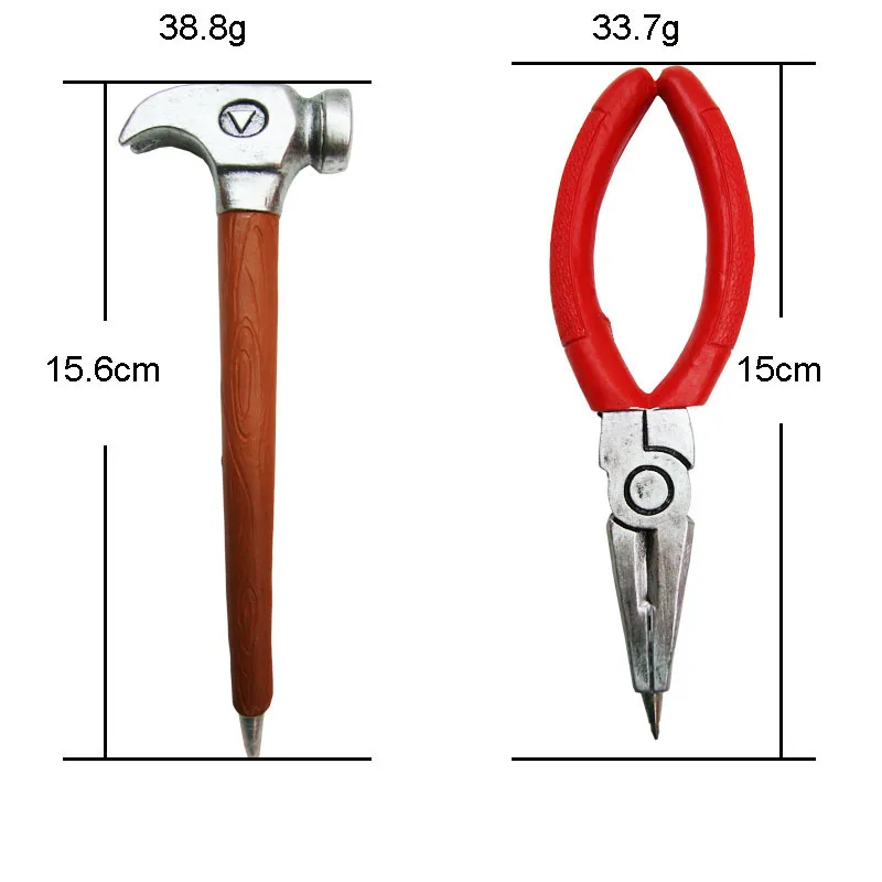 Custom creative design scissors nail spanner axe knife hammer screwdriver tool shape ballpoint pen