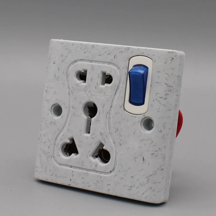 UK standard electrical switch socket ceram 5 socket