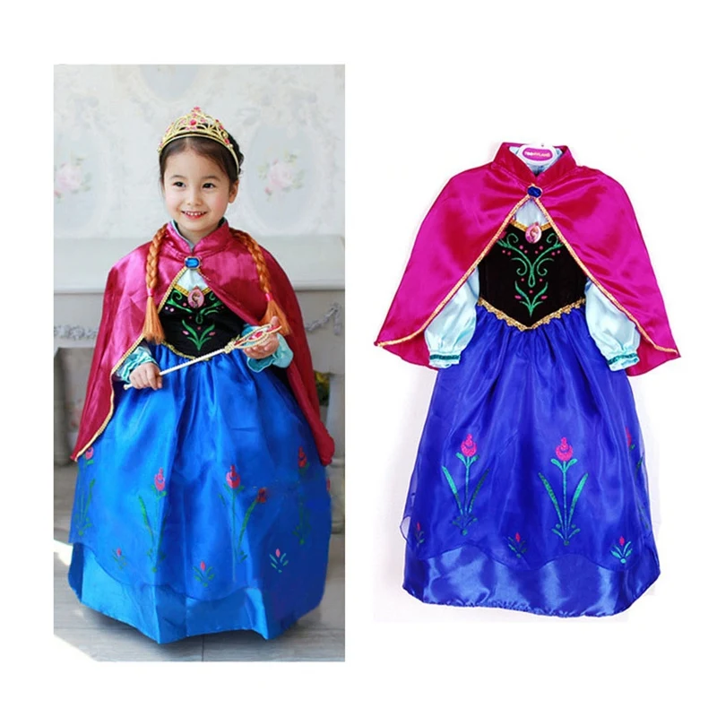 New model Elsa Costume Anna Princess Kids font b Fancy b font Party font b Dress