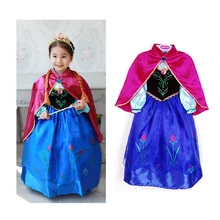 New model Elsa Costume Anna Princess Kids font b Fancy b font Party font b Dress