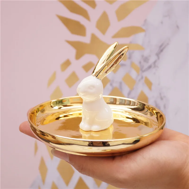 Porcelain dish custom color heart ceramic jewelry tray