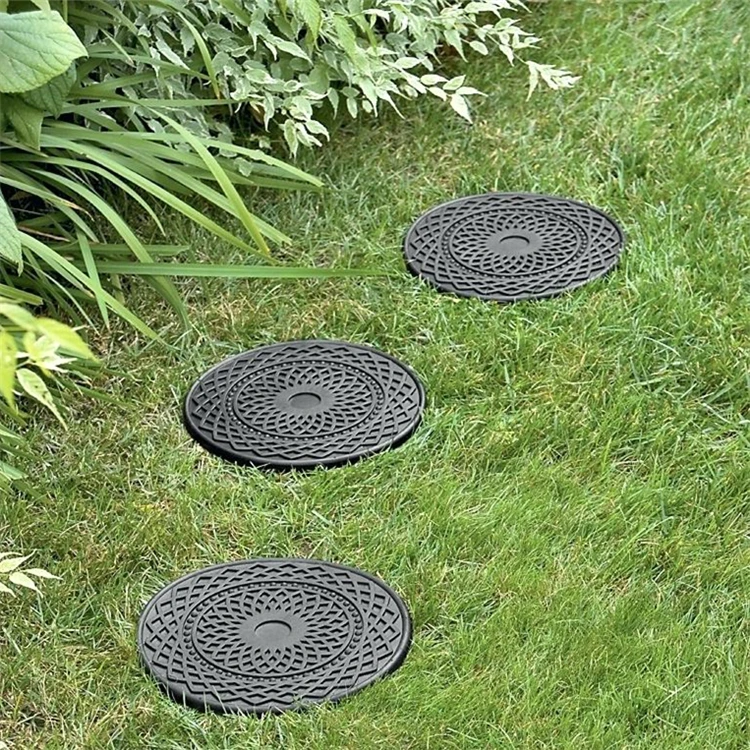 Customized Garden SBR Recycle Rubber Stepping Stones Tiles