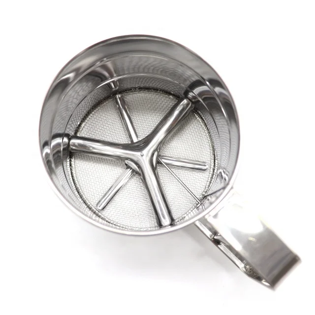 RTS Baking Tools Stainless Steel Fine Mesh Size Cup Sifter Flour Sieve