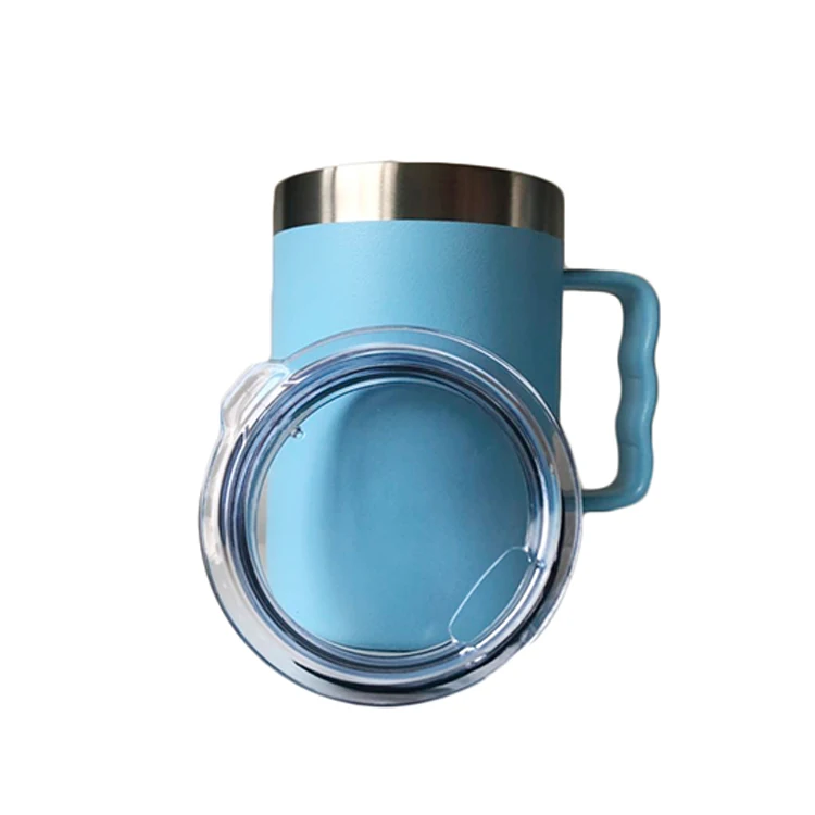 
16Oz Wine Tumbler Beer Mug Coffee Cup Stainless Steel Insulated Vacuum Double Wall Water Cup With Handle 