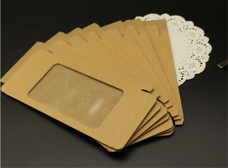 175*105*17mm phone Case Retail Packaging with blister Hang Hole blank Kraft Paper Package with PVC Window Pouch Case Box Package