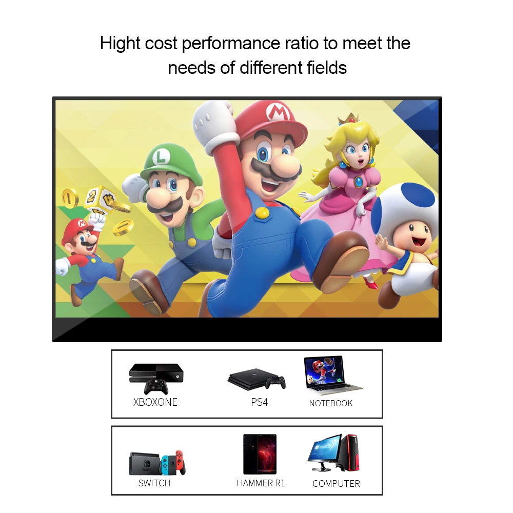 15.6inch 4K LCD Touch screen Full HD display IPS panel HDR Function Portable multifunctional gaming monitor