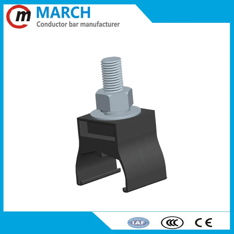 High performance 1-Pole Hanger Clamp for insulated busbar