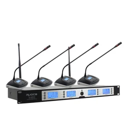 High Quality UHF 4 channel Gooseneck Conference Wireless Microphone System with 200 frequencies