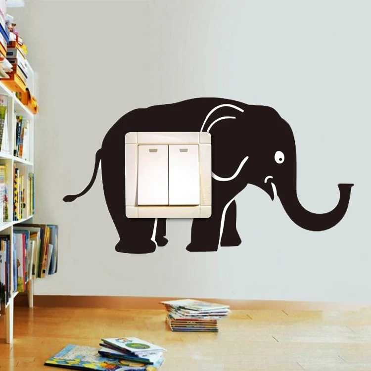 Different Colors And Shapes Power Socket Decorative Stickers,Bathroom Wall Switch Stickers