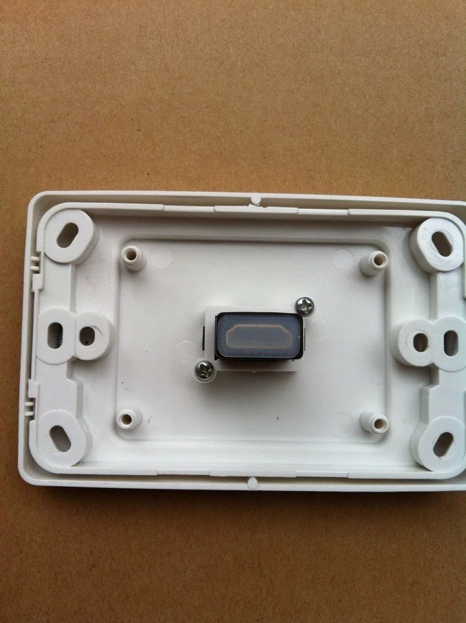 1-Port HDTV Wall Face Plate Panel Cover Coupler Outlet Extender 3D 1080P - White Wall cover plate