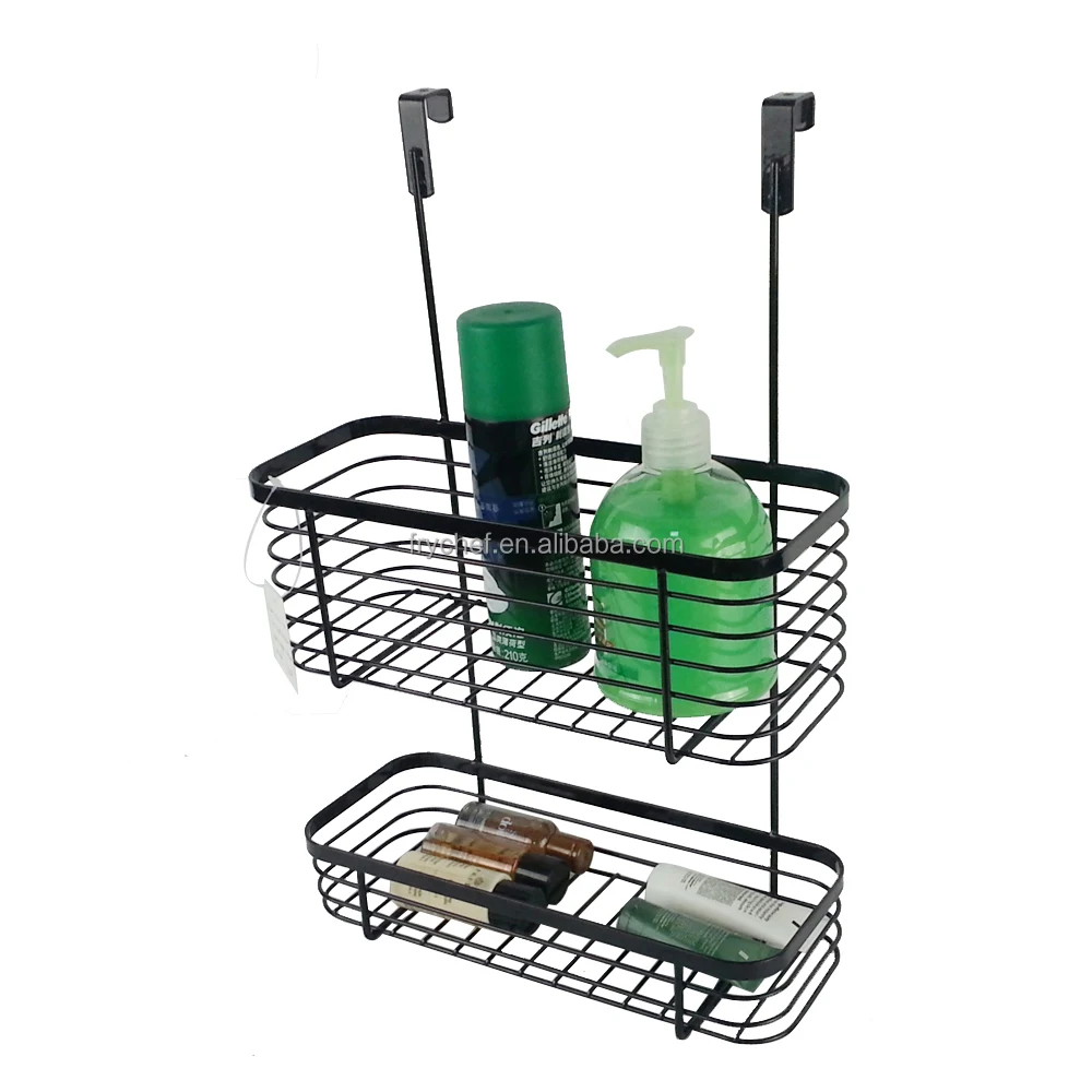 Metal Kitchen&Bathroom Cabinet Storage Organizer Rack 2-tier over the cabinet door hanging basket rack chrome/powder coating