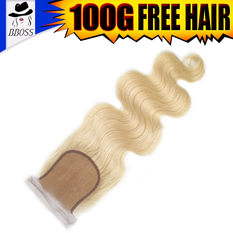 
Hgh quality 613 hair closure,free sample ombre 613 bundles with closure,remy virgin mongolian blonde human hair with closure 