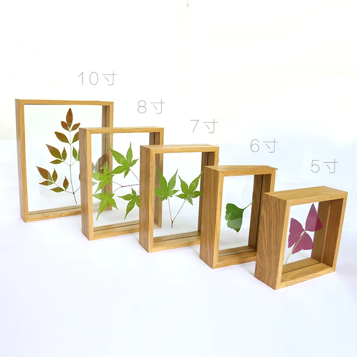 Двухсторонняя стеклянная прозрачная коробка для образцов растений