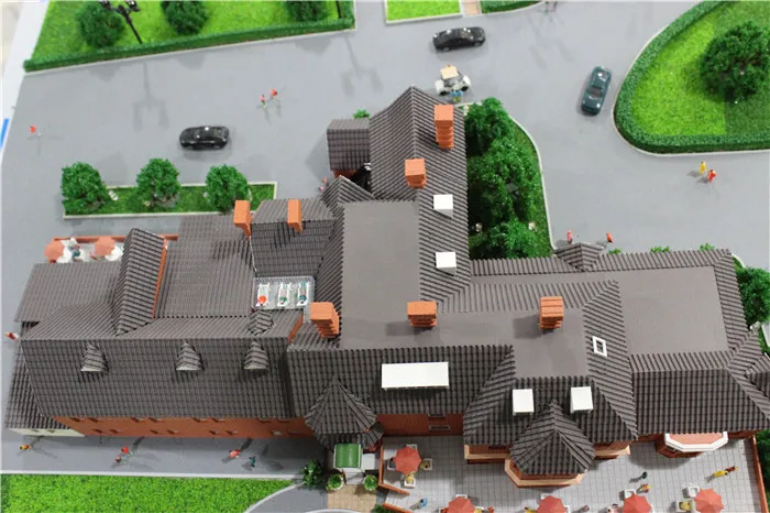 Миниатюрная Архитектурная Модель виллы со светодиодным освещением для продажи, производитель моделей в масштабе