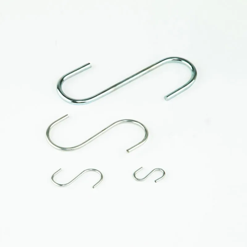 Stainless steel S type shape hook metal J hook, S hook for kitchen hanger
