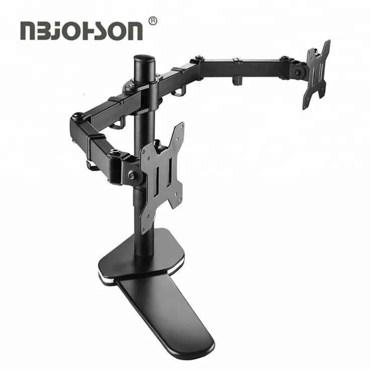 Купить прямой из Китая Поворотный Двойной ЖК монитор arm стол крепление