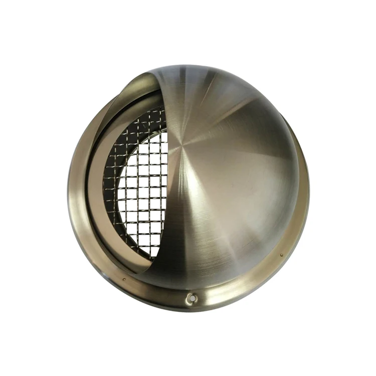 High quality hot selling Stainless Steel Wall Air Vent Cover Hood End Ducting Round Grille Ventilation Cover